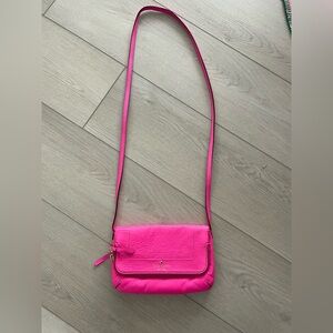 Kate Spade New York Mansfield Mariana soft pink pebbled leather crossbody bag